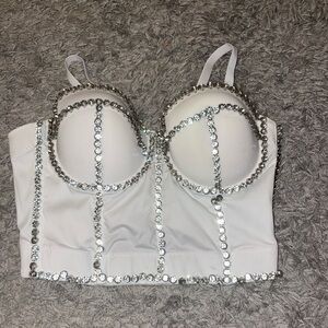 White Studded Corset